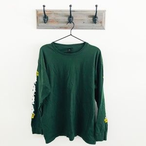 Obey Total Chaos Green Long Sleeve T-Shirt L